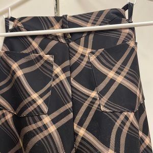 Checkered black and brown bell bottoms